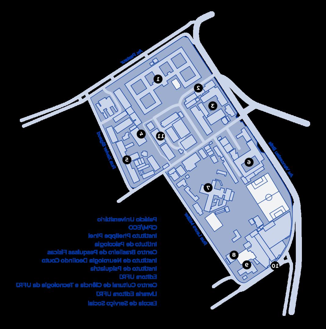 Mapa do Campus da Praia Vermelha